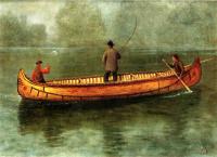 Bierstadt, Albert - Fishing from a Canoe